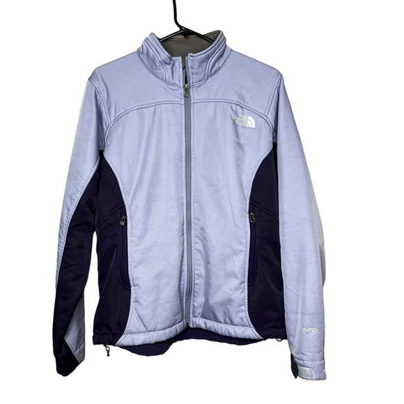 The North Face Womens Full Zip Soft Shell Jacket Fleece Lined Size Large Purple - Picture 1 of 9
